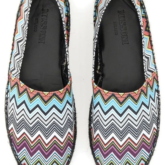 MISSONI 'Zig-Zag' Men's Canvas Espadrille Chevron US 8/9 EU 42 MSRP USD $380 NIB - Picture 3 of 16